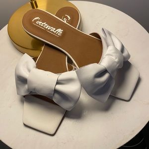 L’Intervalle white bow slides - size 40 (10)